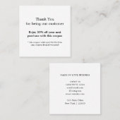 Modernes, einfaches Unternehmen Vielen Dank Rabattkarte (Vorne/Hinten)