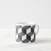 Modernes, einfaches, urbanes architektonisches Kub Espressotasse (Vorderseite Rechts)