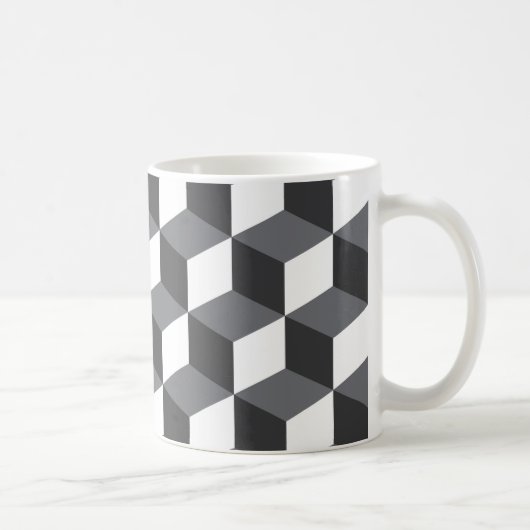 Modernes, einfaches, urbanes architektonisches Kub Kaffeetasse (Rechts)