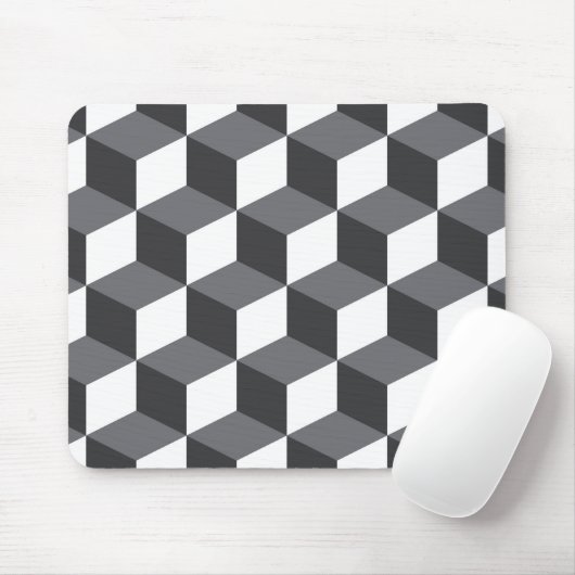 Modernes, einfaches, urbanes architektonisches Kub Mousepad (Mit Mouse)