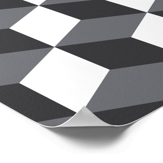 Modernes, einfaches, urbanes architektonisches Kub Poster (Ecke)