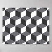 Modernes, einfaches, urbanes architektonisches Kub Poster (Vorne)