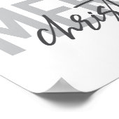 Modernes, einfaches, urbanes cooles Design Frohe W Poster (Ecke)