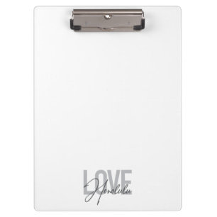 Modernes, einfaches, urbanes cooles Design Liebe H Klemmbrett