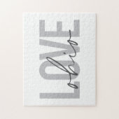 Modernes, einfaches, urbanes cooles Design Liebe O Puzzle (Vertikal)
