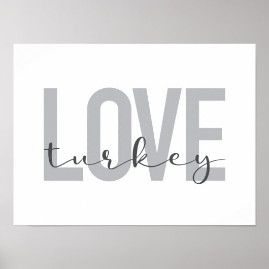 Modernes, einfaches, urbanes, cooles Design Liebe  Poster (Vorne)