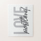 Modernes, einfaches, urbanes, cooles Design Liebe Puzzle (Vertikal)