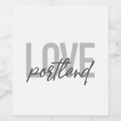 Modernes, einfaches, urbanes, cooles Design Liebe Weinetikett (Einzelnes Label)
