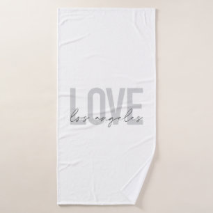 Modernes, einfaches, urbanes Design der Liebe Los Badehandtuch