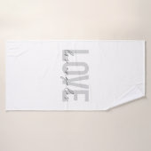 Modernes, einfaches, urbanes Design der Liebe Los  Badehandtuch (Badehandtuch)