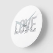 Modernes, einfaches, urbanes Design der Liebe Los Runde Wanduhr (Winkel)