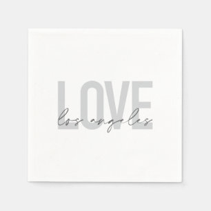Modernes, einfaches, urbanes Design der Liebe Los Serviette