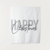 Modernes, einfaches, urbanes Design Frohe Weihnach Wandteppich (Vorderseite)