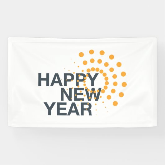 Modernes, einfaches, urbanes Design "Happy New Yea Banner (Horizontal)