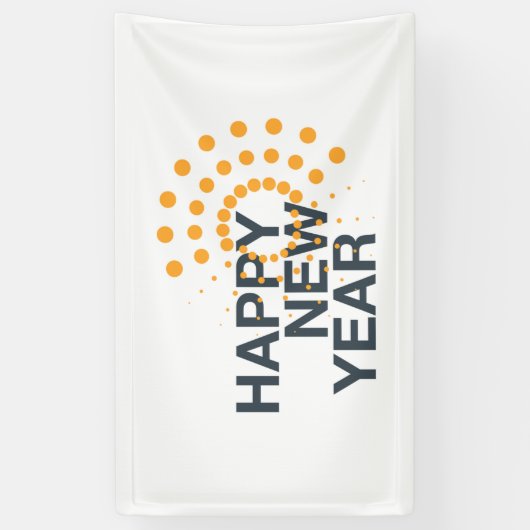 Modernes, einfaches, urbanes Design "Happy New Yea Banner (Vertikal)