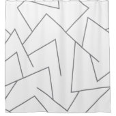 Modernes, einfaches urbanes, dynamisches Grafiklin Duschvorhang (Vorderseite)