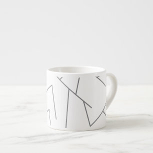 Modernes, einfaches urbanes, dynamisches Grafiklin Espressotasse