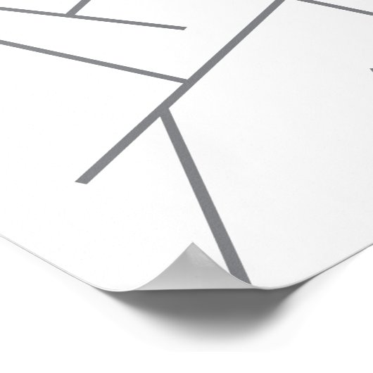 Modernes, einfaches urbanes, dynamisches Grafiklin Poster (Ecke)