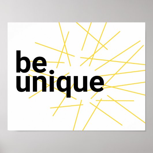 Modernes, einfaches urbanes Grafikdesign von "Be U Poster (Vorne)