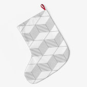 Modernes, einfaches, urbanes, trendiges Grafikdesi Großer Weihnachtsstrumpf (Rückseite (Hängend))