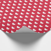 Modernes, einfaches, valentinisches, weißes Herz, Geschenkpapier (Ecke)