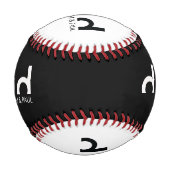 Modernes, einfaches Vater-Design mit Kindernamen Baseball (Vorderseite)