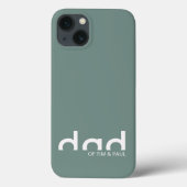 Modernes, einfaches Vater-Design mit Kindernamen Case-Mate iPhone Hülle (Rückseite)