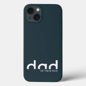 Modernes, einfaches Vater-Design mit Kindernamen Case-Mate iPhone Hülle (Rückseite)