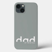 Modernes, einfaches Vater-Design mit Kindernamen Case-Mate iPhone Hülle (Rückseite)