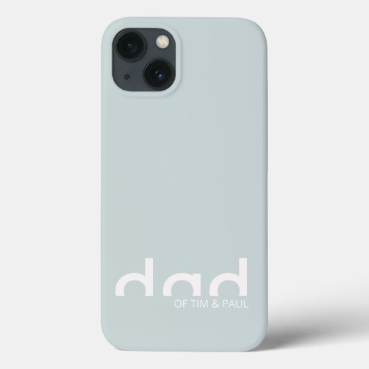 Modernes, einfaches Vater-Design mit Kindernamen Case-Mate iPhone Hülle (Rückseite)