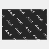 Modernes, einfaches Vater-Design mit Kindernamen Geschenkpapier Set (Vorderseite)