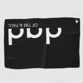 Modernes, einfaches Vater-Design mit Kindernamen Golfhandtuch (Horizontal)