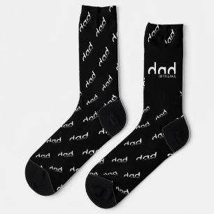 Modernes, einfaches Vater-Design mit Kindernamen Socken