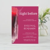 Modernes, einfaches Viva Magenta Probe Dinner Einladung (Stehend Vorderseite)