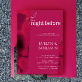 Modernes, einfaches Viva Magenta Probe Dinner Einladung