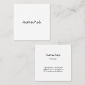 Modernes, einfaches Vorlagenhandskript Beruflich Quadratische Visitenkarte (Vorne/Hinten)