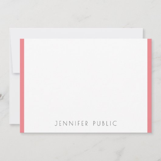 Modernes, einfaches Vorlagenmonogramm Mitteilungskarte (Vorderseite)