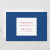 Modernes einfaches Weihnachts-Gnome-Geschäft Feiertagskarte (Rückseite)