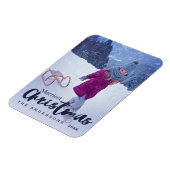 Modernes, einfaches Weihnachts-Script-Foto Magnet (Linke Seite)