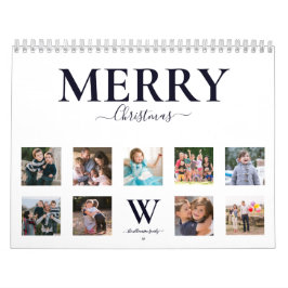 Modernes einfaches Weihnachtsfest-Foto Kalender