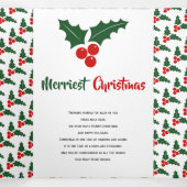 Modernes, einfaches Weihnachtsgebäck mit Foto Dreifach Gefaltete Urlaubskarte (Innenseite Mitte)