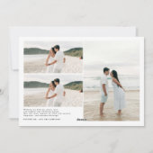 Modernes, einfaches Weihnachtskaffee Foto Feiertagskarte (Rückseite)