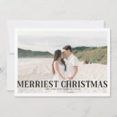 Modernes, einfaches Weihnachtskaffee Foto Feiertagskarte (Vorderseite)