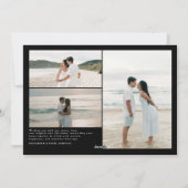 Modernes, einfaches Weihnachtskaffee Foto Feiertagskarte (Rückseite)