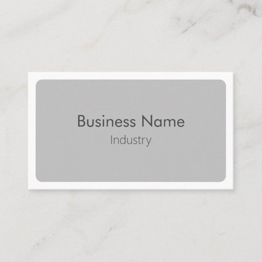 Modernes, einfaches Weißgrafit Minimalistisch Hori Visitenkarte (Vorderseite)