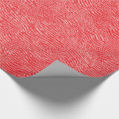 Modernes, einfaches Weißrotes Geschenkpapier (Ecke)