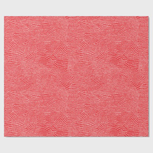 Modernes, einfaches Weißrotes Geschenkpapier (Flach)