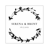 Modernes, einfaches Werk Save the Date Gummistempel (Prägung)