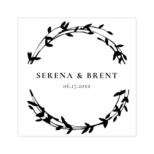 Modernes, einfaches Werk Save the Date Gummistempel (Prägung)