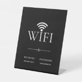 Modernes einfaches WiFi-Netzwerk-Passwort-Schild S Sockelschild (Vorderseite)